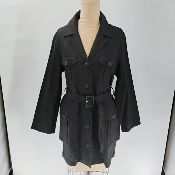 NEW WITH TAGS ZARA COLLECTION BELTED LINEN BLEND JACKET dress wrap dress - Picture 10 of 12